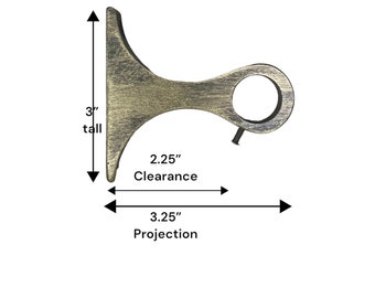Brackets for 3/4” diameter curtain rods