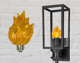Flame Bulb Non flickering 3D Resin Fire LED Light Bulb Dimmable