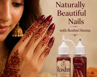 Queen Nail Henna | Deep Green | Water Permeable Nail Stain | Henna