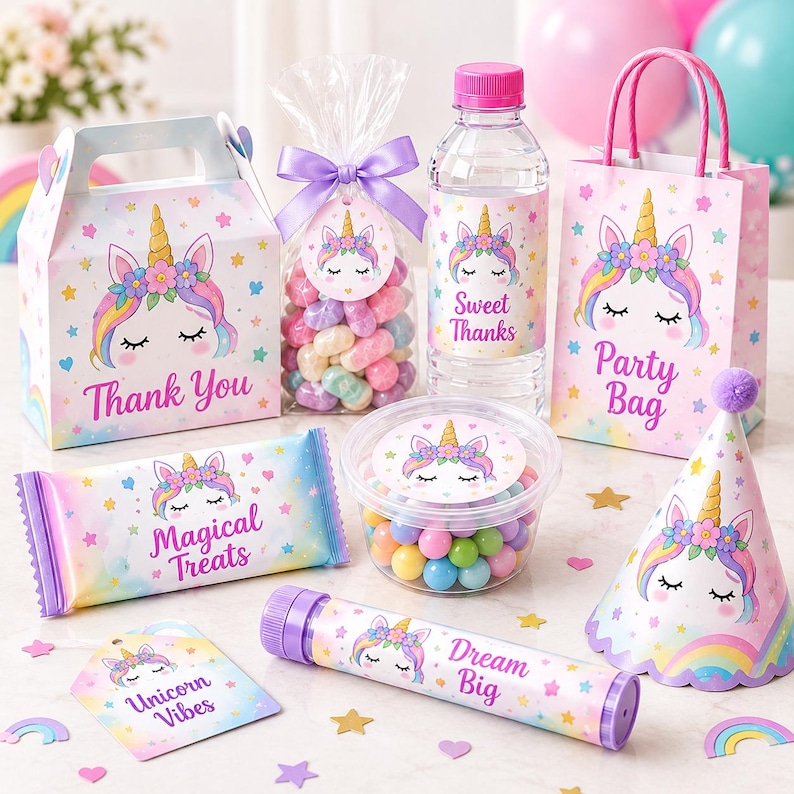 Editable Party Favor Mockup Bundle | Canva Template | Chocolate Bar ...