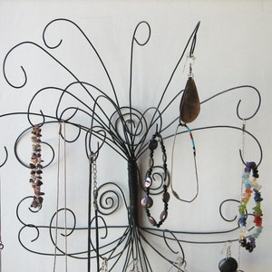 Wall Mounted Jewelry Organizer, Jewelry Tree Display Wire Wall Mount , Earring, Rings,Bracelets, Organizer, Display image 1