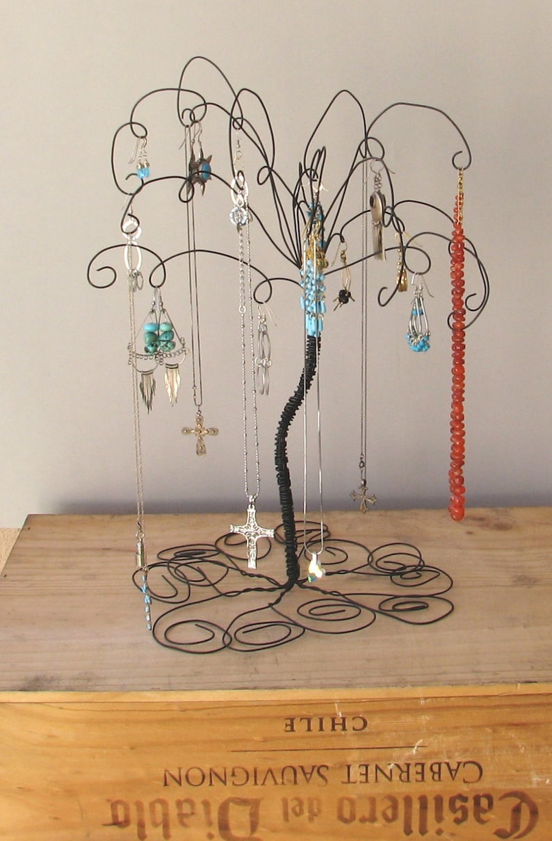 Jewelry Holder Earring Organizer Jewelry Wire Jewelry Tree Etsy