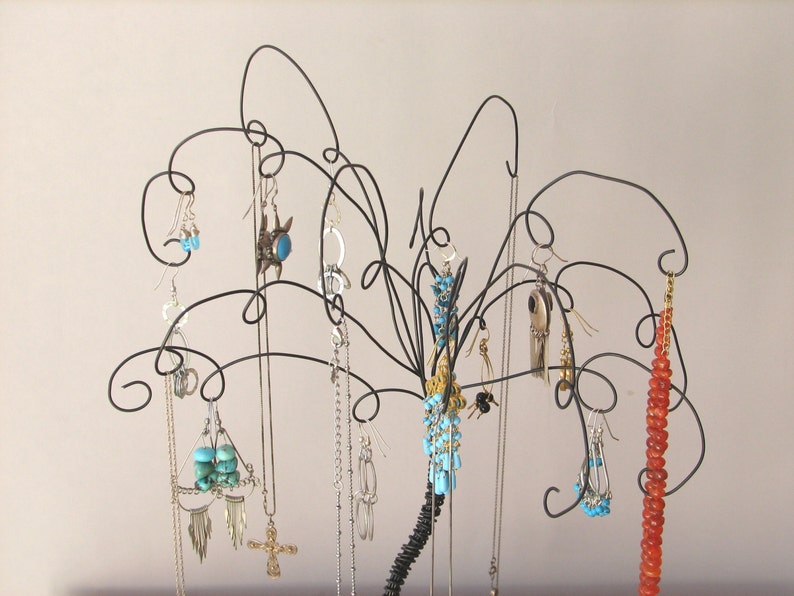 2 Wire Jewelry Tree Stands , Earring, Rings,Bracelets, Organizer, Display Bild 5