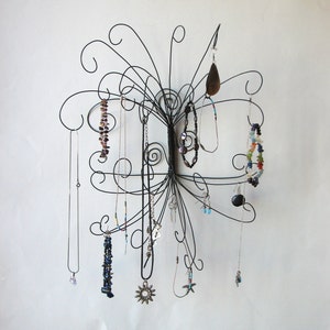 Wall Mounted Jewelry Organizer, Jewelry Tree Display Wire Wall Mount , Earring, Rings,Bracelets, Organizer, Display image 3