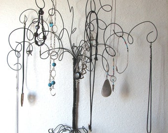 Wall Mounted Jewelry Organizer, Jewelry Tree Display Wire Wall Mount  , Earring, Rings,Bracelets, Organizer, Display