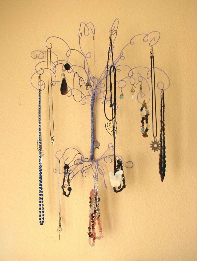 Wall mounted jewelry organizer Jewelry Tree Display Wire