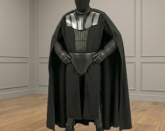 Fantasia de Cosplay Inspirada em Darth Vader | Conjunto de Armadura de Lorde Sith de 6 Peças | Festa de Halloween de Guerreiro Galáctico