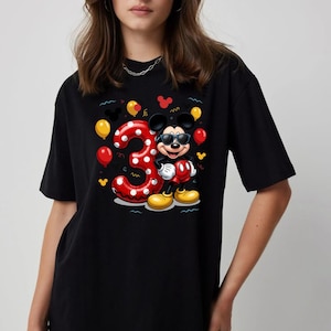 Mickey Mouse 3rd Birthday PNG, Birthday Boy Shirt Design (Digital Download) image 4