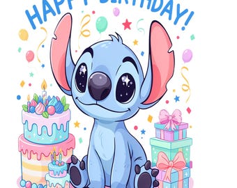 Imagen PNG de un alienígena azul para cumpleaños, imágenes prediseñadas de personajes de dibujos animados, diseño de camisetas para fiestas infantiles, descarga digital.