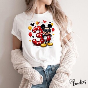 Mickey Mouse 3rd Birthday PNG, Birthday Boy Shirt Design (Digital Download) image 6