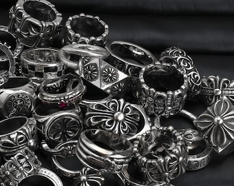 Anillos de joyería CH Punk Guardian Scout Flower Forever Cross Regalos góticos exquisitos