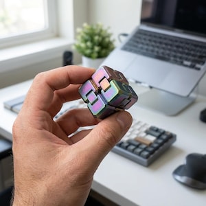 Infinity Cube  Fidget Toy – Anti-Stress ADHD Autism – Foldable Sensory Cube for Adults