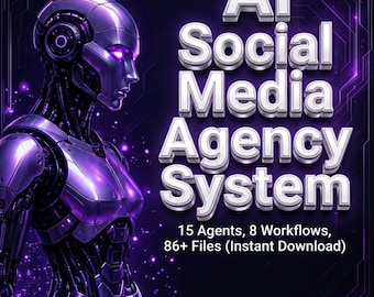 AI-Powered Social Media Agency | 15 Agents & 8 Workflows | Digital Download