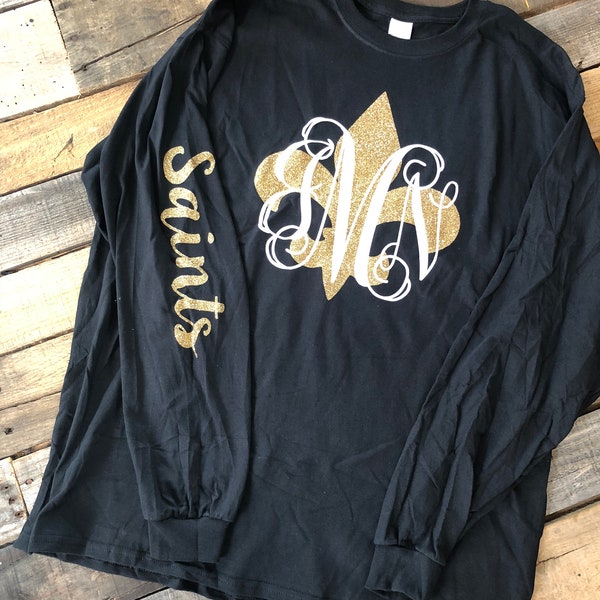 New Orleans Saints Monogrammed T-Shirt - Adult & Youth