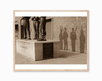 Boston Red Sox Photo - Fenway Park Print - Baseball Legends Teammates Statues - Boston Photography Print