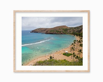 Hanauma Bay Photo - Natural Nature Landscape Photography Print - Oahu Hawaii Art - Beach Print