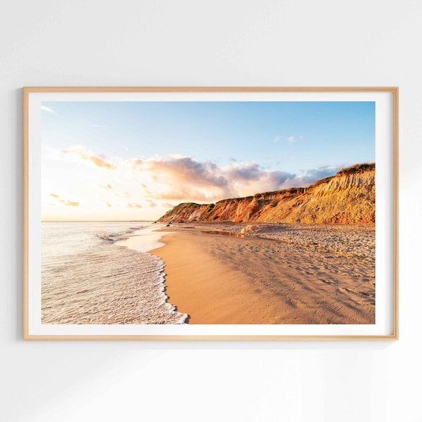 Moshup Beach Photography Print - Aquinnah Martha's Vineyard Beach Print - Nature Art - Gay Head Cliffs Landscape Photo