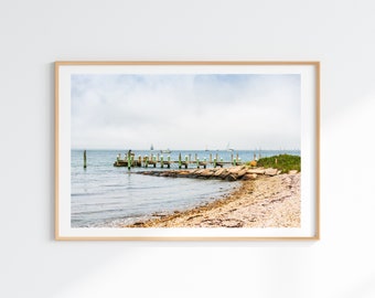 West Chop Dock Photo, Cloudy Tisbury Print, Martha’s Vineyard Photography Print