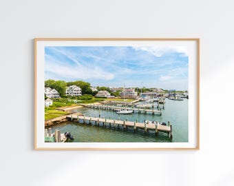 Edgartown Print, Martha's Vineyard Wall Art, Coastal Town Photography New England