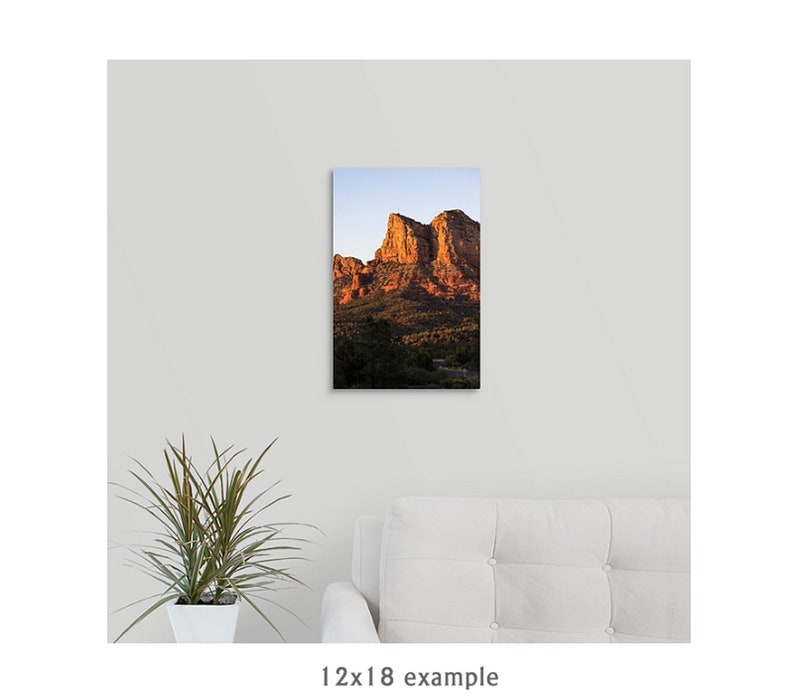 Sedona Canvas Desert Landscape Photography Wall Art Courthouse Butte Canvas Wall Decor Arizona Sunset Wall Art for Living Room image 6