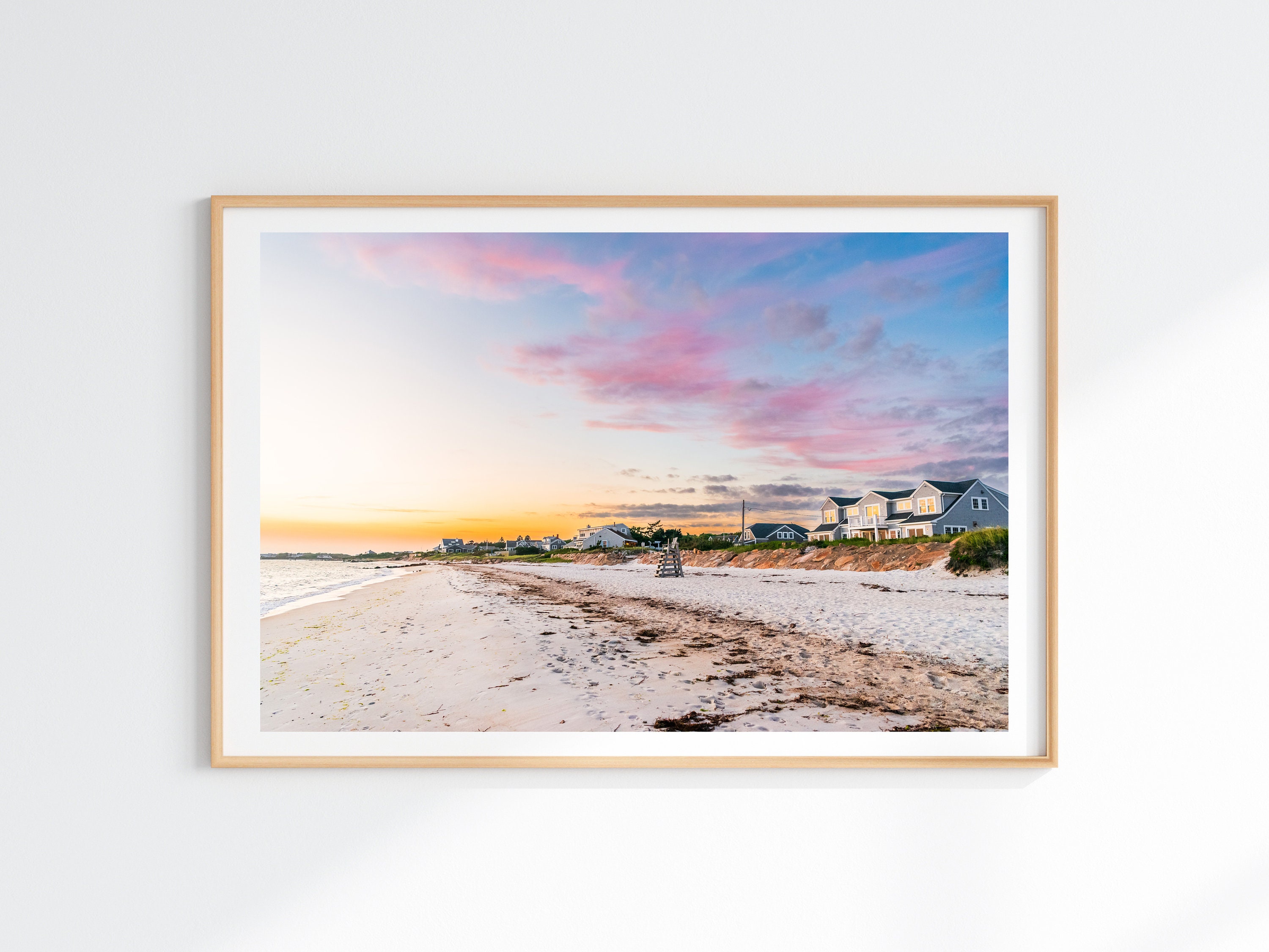 Old Silver Beach Photography Print, Sunset Falmouth MA Art, Cape Cod Wall Decor