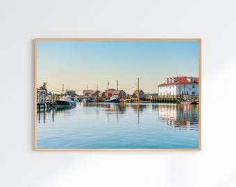 Menemsha Harbor Photography Print, Martha's Vineyard Nautical Wall Art, Coastal New England Picture