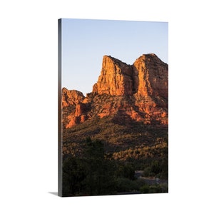 Sedona Canvas Desert Landscape Photography Wall Art Courthouse Butte Canvas Wall Decor Arizona Sunset Wall Art for Living Room image 1