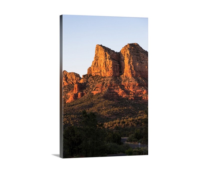 Sedona Canvas Desert Landscape Photography Wall Art Courthouse Butte Canvas Wall Decor Arizona Sunset Wall Art for Living Room image 1