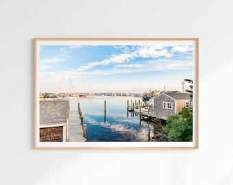 Menemsha Harbor Photo - Serene Picture Ocean - Martha's Vineyard Photography Print - Peaceful Wall Art