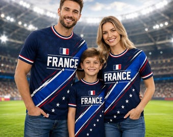 Custom France Soccer Jersey, Personalized France Shirt, Custom Name Football Shirt, 2026 Soccer Shirt, Kids Soccer Shirt