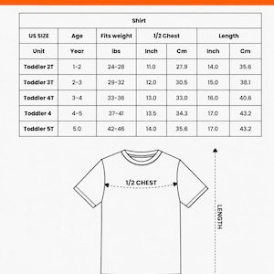 Puede incluir: Camiseta de f&uacute;tbol blanca para ni&ntilde;os peque&ntilde;os con tabla de tallas. La tabla incluye medidas de pecho y largo en cent&iacute;metros. El texto "ALL-OVER PRINT KID SOCCER JERSEY SHIRT" est&aacute; en la parte superior.