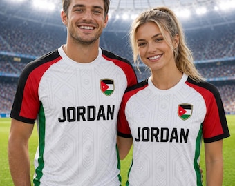 Personalisiertes Jordanien Trikot, personalisiertes Jordanien Trikot, personalisiertes Trikot, Geschenk für Fußballfan