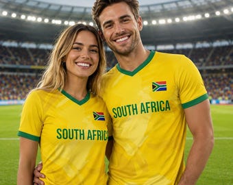 Camiseta de fútbol personalizada de Sudáfrica, camiseta personalizada de Sudáfrica, equipación 2026, camiseta con nombre y número personalizados, regalo para aficionados al fútbol