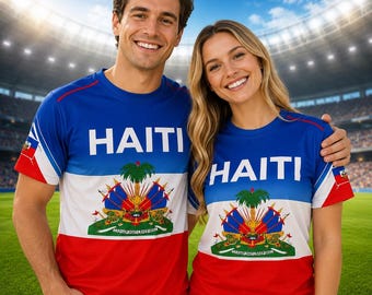 Camiseta de fútbol de Haití personalizada, camiseta de Haití personalizada, equipación de fútbol 2026, camiseta con nombre y número personalizados, regalo para aficionados al fútbol