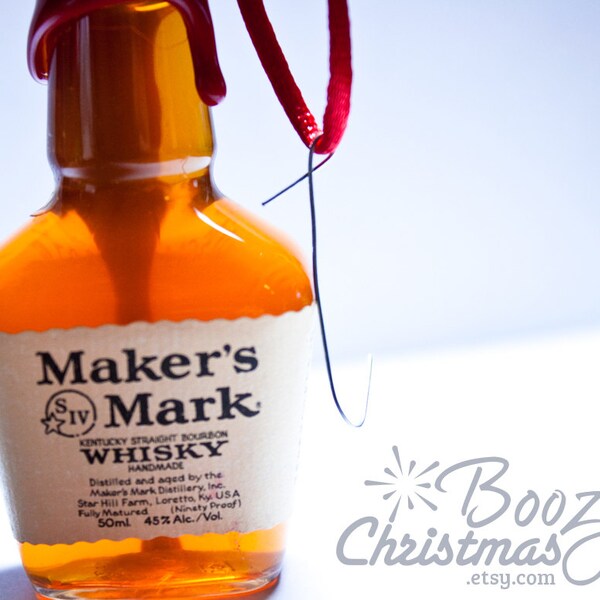 Makers Mark Ornament-- Maker's Mark Kentucky Bourbon Themed Christmas Tree Ornament.