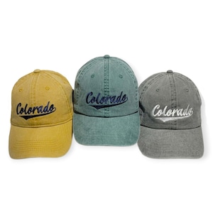 Colorado Baseball Adult&#39;s and Youth&#39;s Denim Washed Hats.