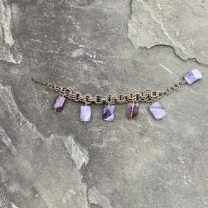antique sterling silver with real amethyst stones
