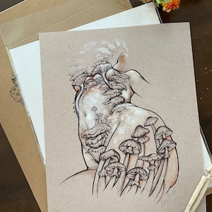 Destroating Angels Torso signierter Kunstdruck auf mattem Papier