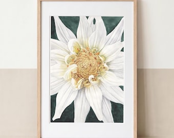 Dahlie „Meine Liebe“ | Hochwertiger Kunstdruck