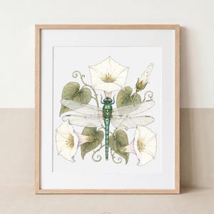 Libelle en maanbloem | Fine Art-afdruk archivering