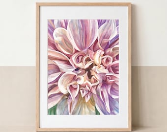 Rosa Blütenblätter - Dahlie Cafè au Lait Royal | Archivierter Kunstdruck