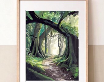 Waldweg | Hochwertiger Kunstdruck