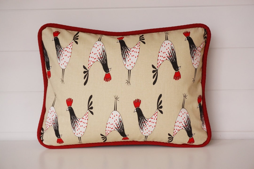 Rooster Pillow Cover French Country Pillow Cottage Decor Etsy