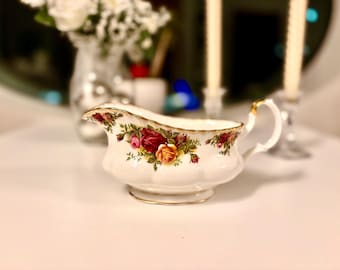 Royal Albert Old Country Roses Sauciere Vintage englische Bone China Sauciere