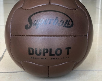 Vintage sydd läderfotboll – storlek 5 dekorativ accent