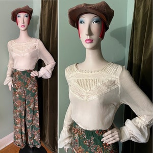 Victorian Silky White Cream Ivory See Through Lace Mesh