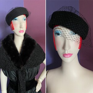 1950s Pillbox Hat Birdcage Veil - Etsy display picture 2