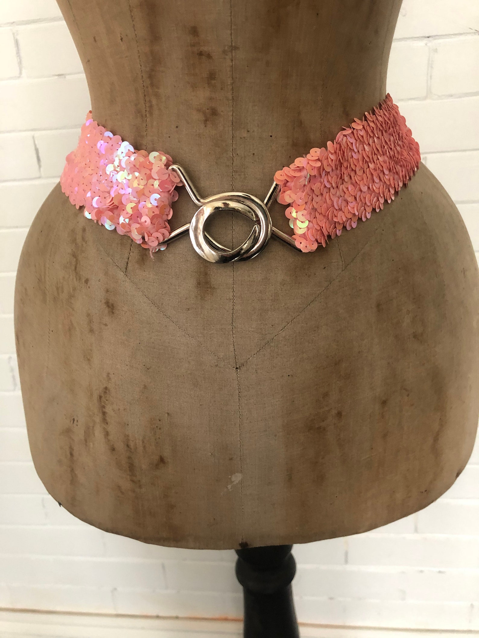 pink sequin belt