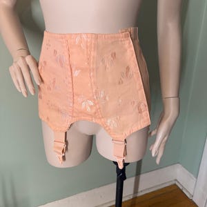 1960s Peach Garter Belt Girdle L XL Volup