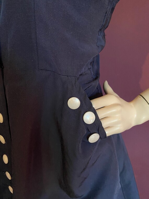 Vintage 1950s Shirt Waist Mini Dress XL - image 4